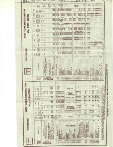 Binghamton-Hoboken Timetable 1