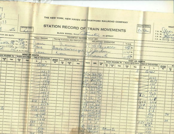 Kingston,RI Station Record of Trains 